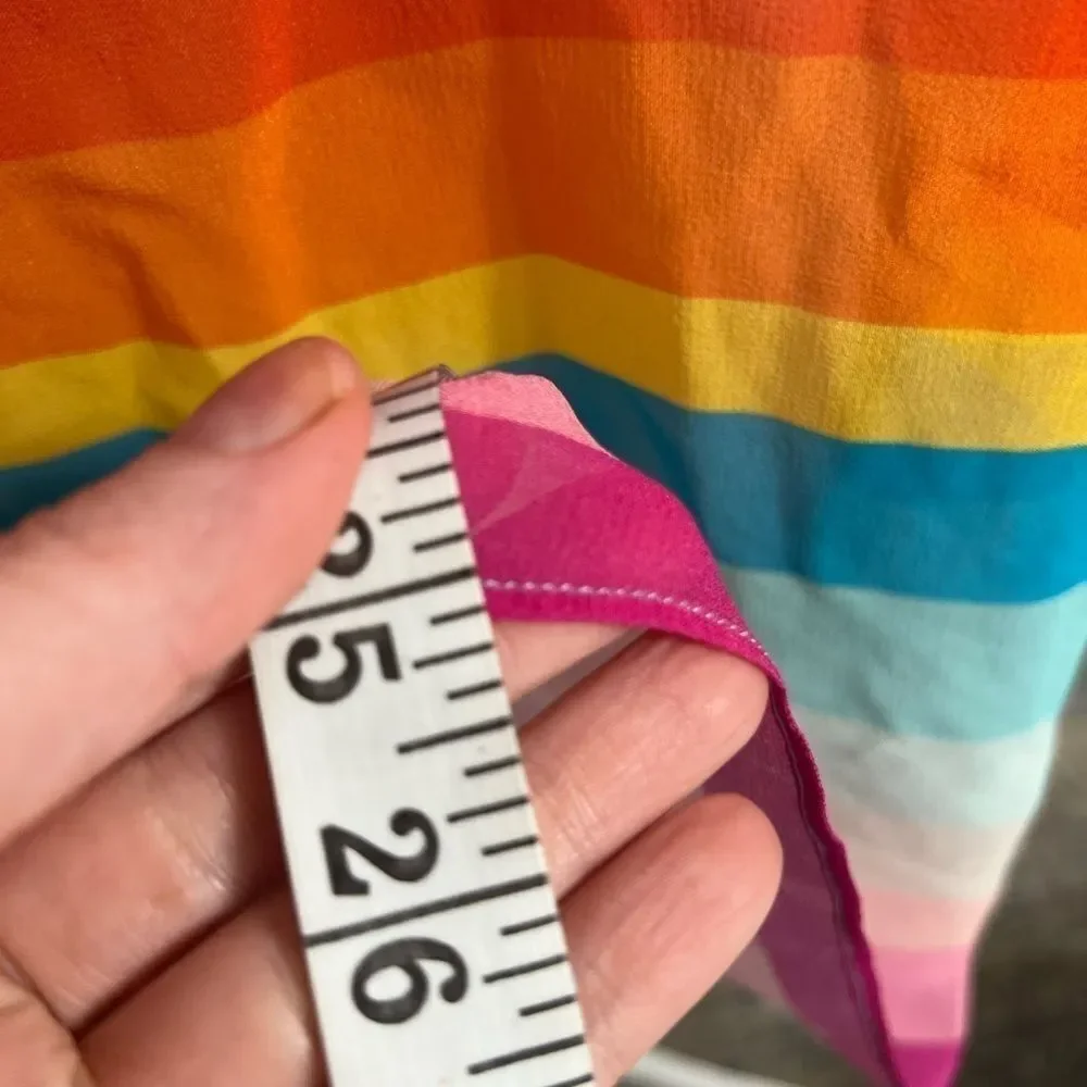 TRINA TURK SZXS/S SOBE RAINBOW STRIPED PULLOVER TOP